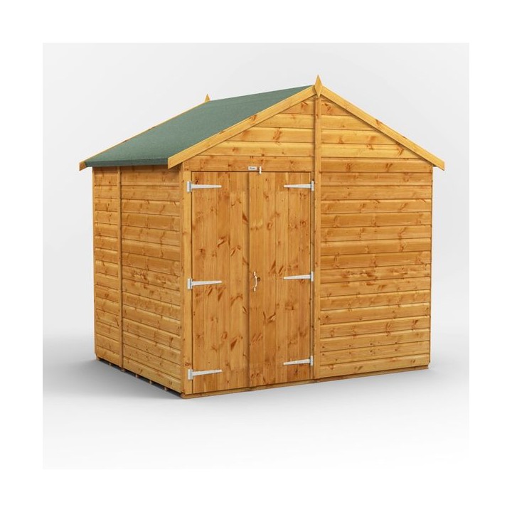 6 x 8 Power Windowless Apex Double Doors