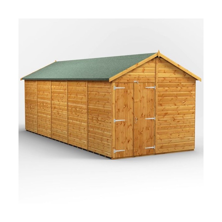 20 x 8 Power Windowless Apex Double Doors