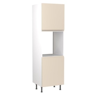 Flatpack Single Oven Tower J-PULL Super Gloss Cashmere 600mm