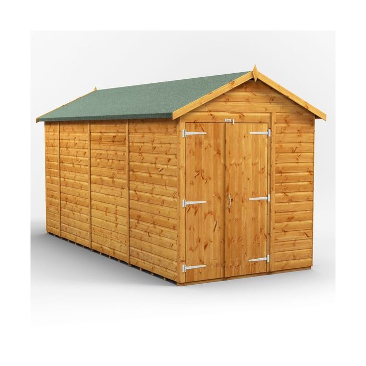 14 x 6 Power Windowless Apex Double Door