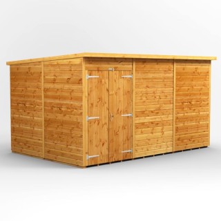 12 x 8 Power Pent Double Door Shed No Windows