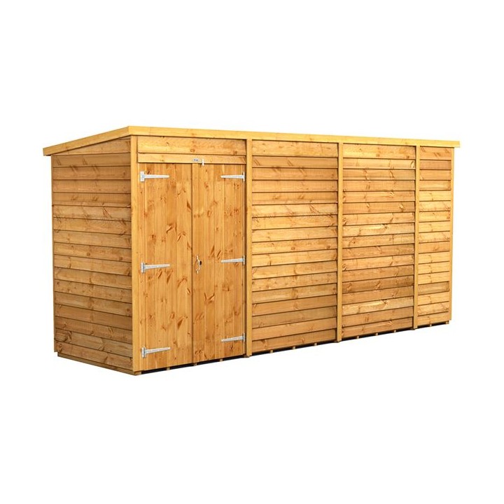 14 x 4 Power Overlap Pent Double Doors No Windows