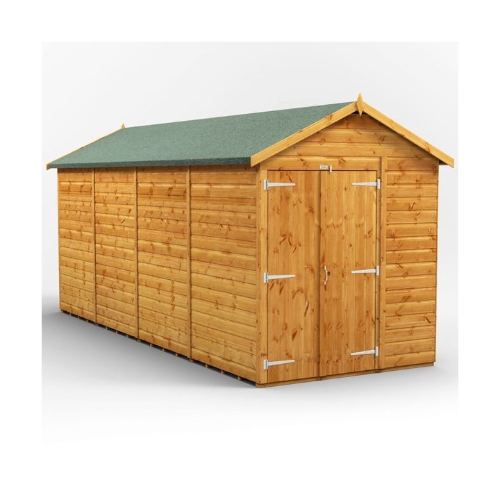 16 x 6 Power Windowless Apex Double Door