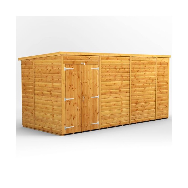 14 x 6 Power Windowless Pent Double Door