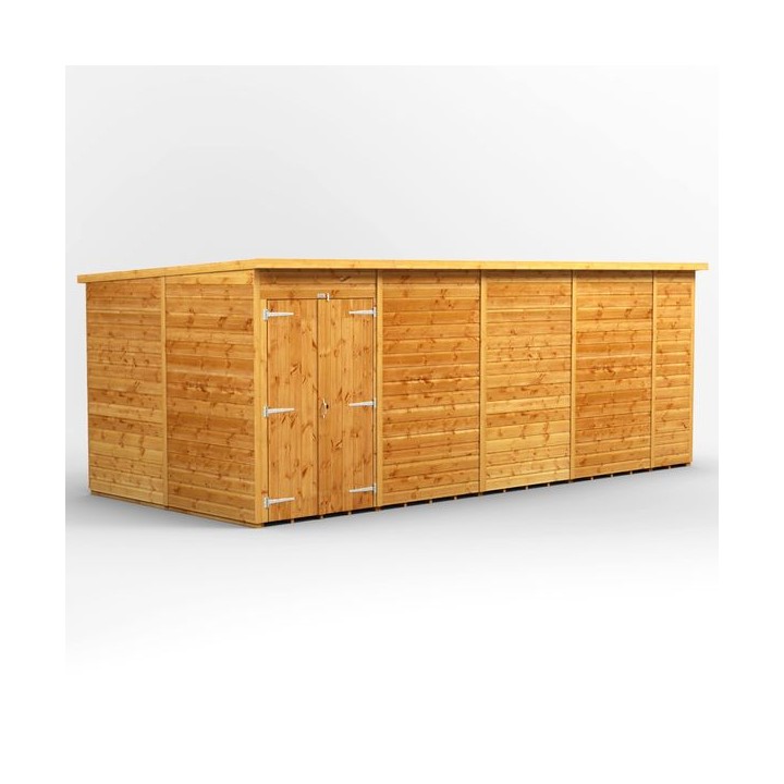 18 x 8 Power Pent Double Door Shed No Windows