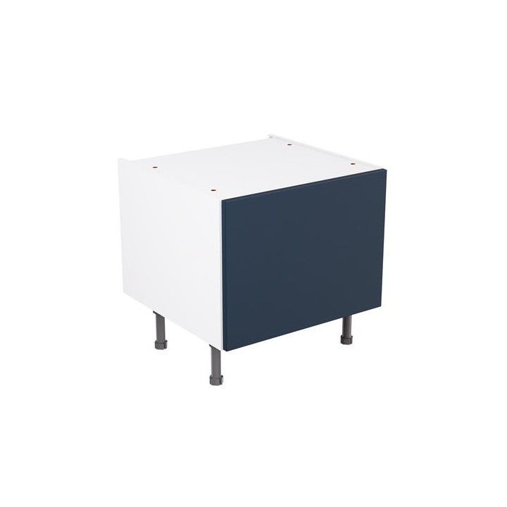 Flatpack 600 Belfast Sink Base Kitchen Cabinet Slab Supermatt Blue