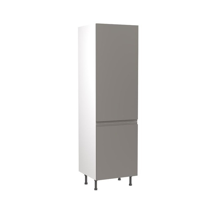 Flatpack Larder Unit J-pull Super Gloss Dust Grey 600mm - FKKJ0334