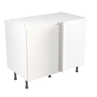 Flatpack Corner Base Unit J-pull Super Gloss White 1000mm - FKKJ0009