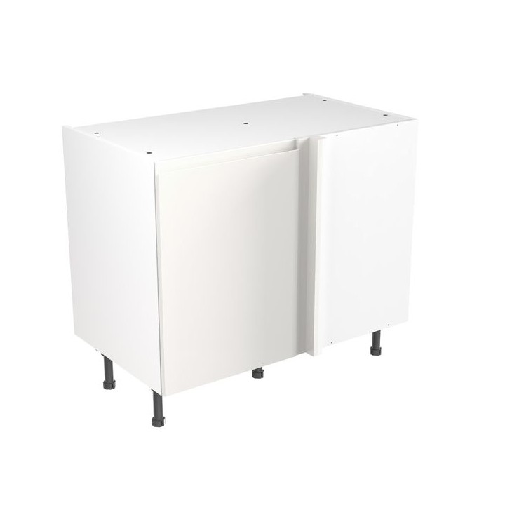 Flatpack Corner Base Unit J-pull Super Gloss White 1000mm - FKKJ0009