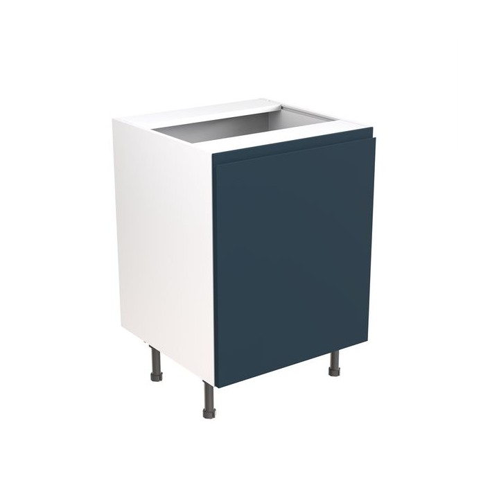 Flatpack 600 Sink/Hob Cabinet J-Pull Shaker Ultra Matt Indigo Blue