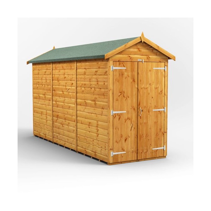 12 x 4 Power Windowless Apex Double Door