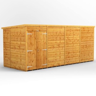 16 x 6 Power Windowless Pent Double Door