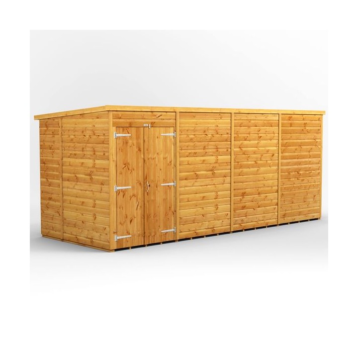 16 x 6 Power Windowless Pent Double Door