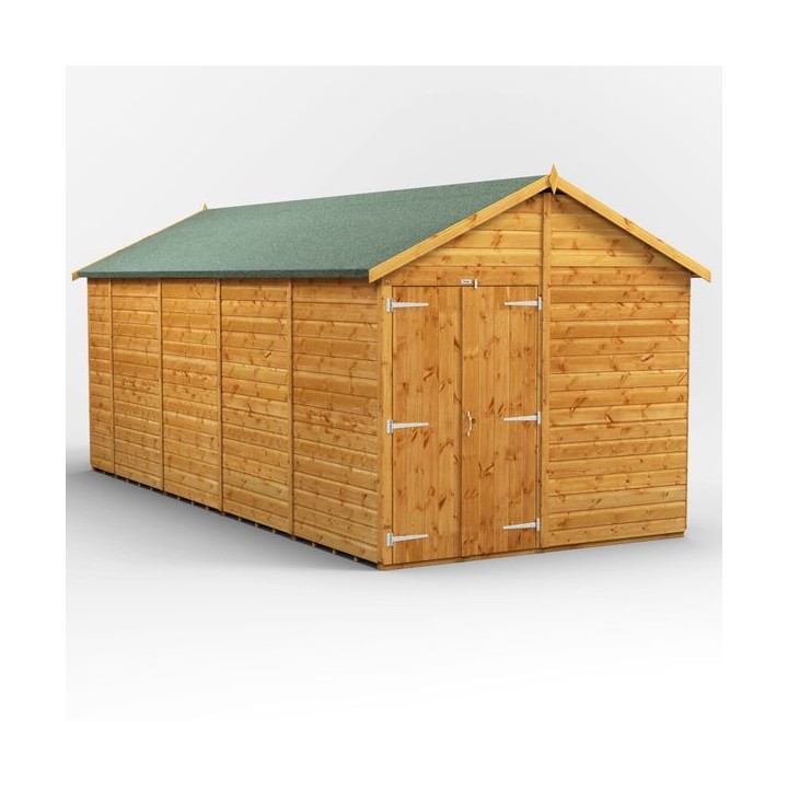 18 x 8 Power Windowless Apex Double Doors