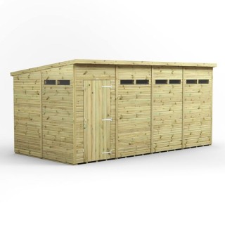 16x8 Premium Powersheds Security Pent
