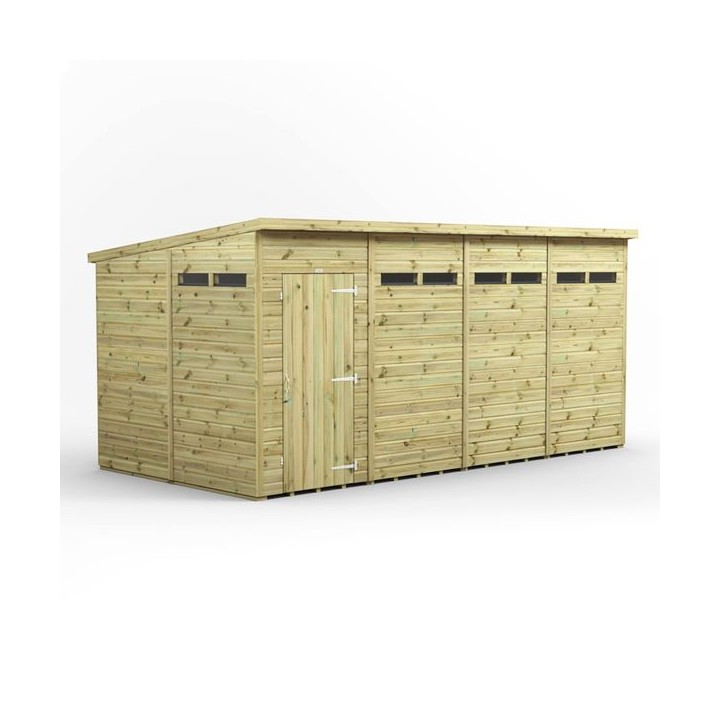 16x8 Premium Powersheds Security Pent