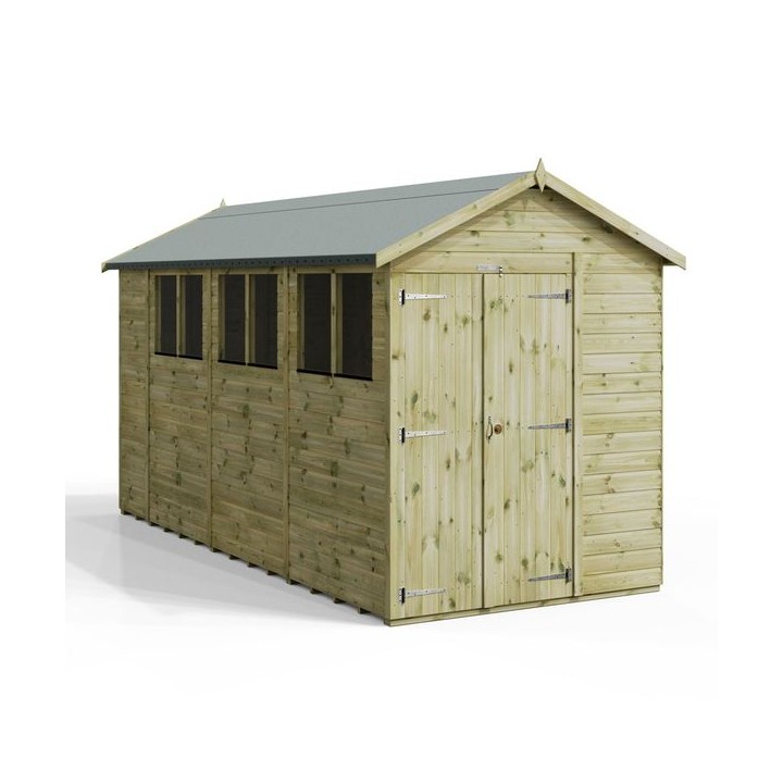14x6 Premium Powersheds Apex Double Doors