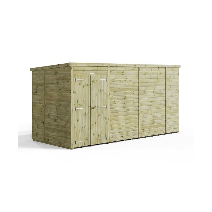 14x6 Premium Powersheds Pent No Windows Double Doors