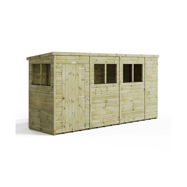 14x4 Premium Powersheds Pent