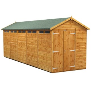 20 x 6 Power Apex Double Door Security Shed