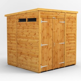 6 x 6 Power Pent Double Door Security Shed