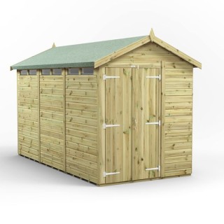 12x6 Premium Powersheds Security Apex Double Doors