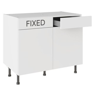 Flatpack 1000 Drawerline Base Cabinet Slab Supermatt White