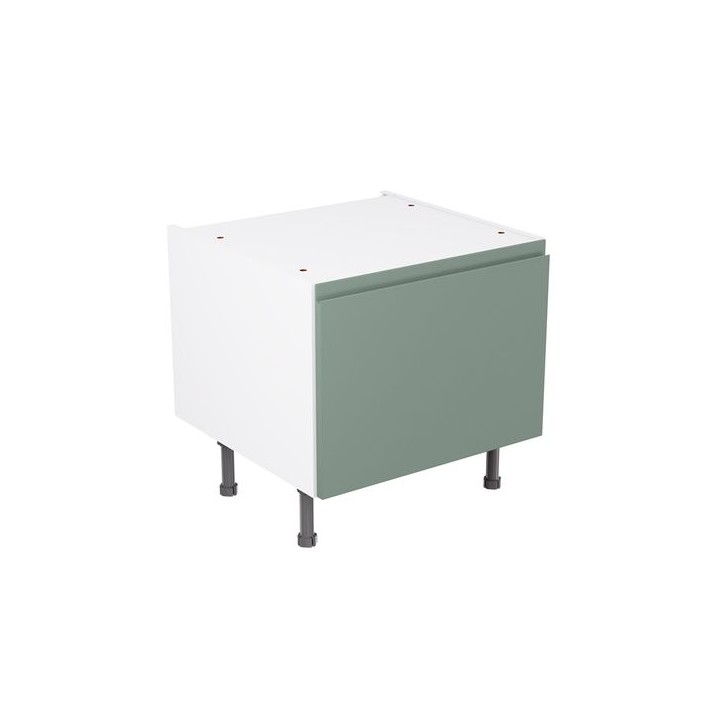 Flatpack 600 Belfast Sink Base Kitchen Cabinet J-Pull Ultra Matt Sage Green