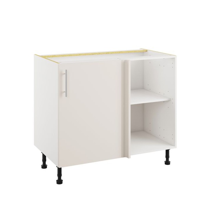 Essence Cashmere Grey 1000mm Highline Corner Base Unit With 500mm Fascia