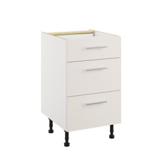 Essence Cashmere Grey 500mm 3 Drawer Base