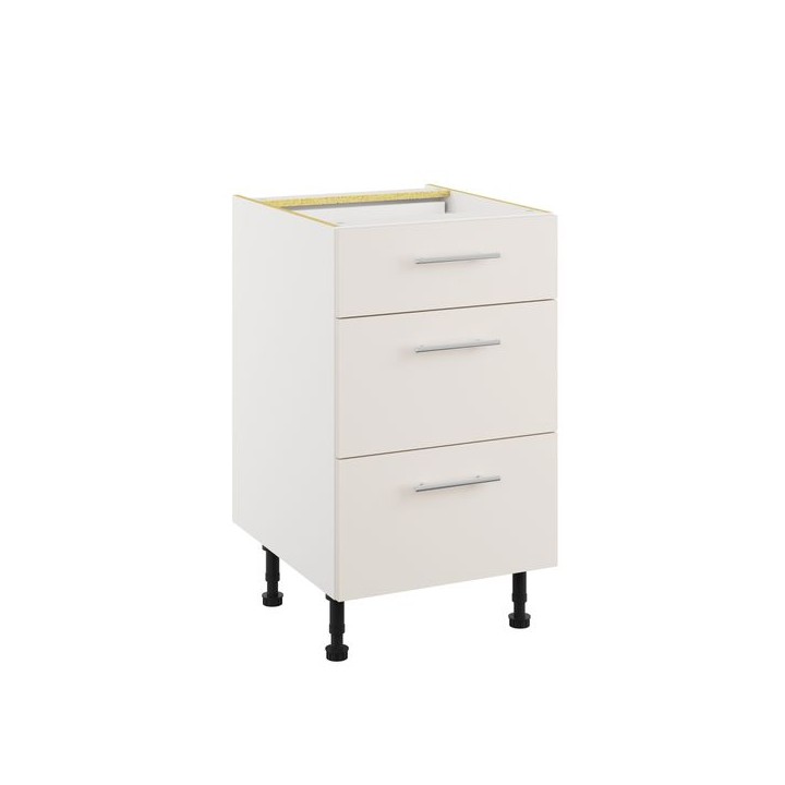 Essence Cashmere Grey 500mm 3 Drawer Base