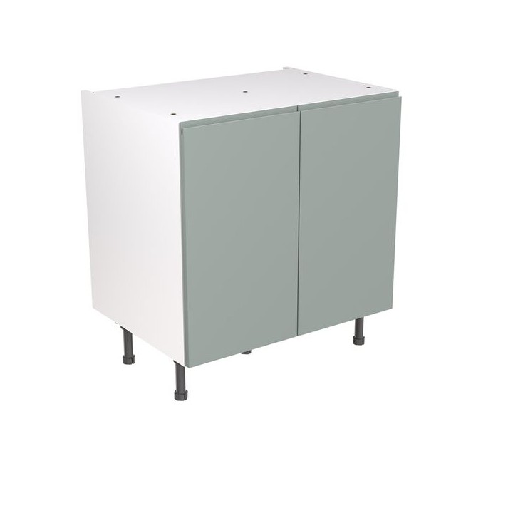 Flatpack 800 Base Kitchen Cabinet J-Pull Ultra Matt Sage Green