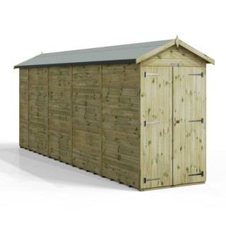 18x4 Premium Powersheds Apex No Windows Double Doors