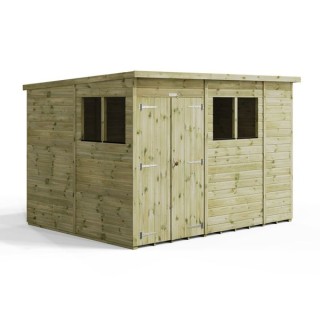 10x8 Premium Powersheds Pent Double Doors