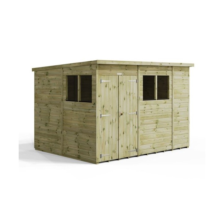 10x8 Premium Powersheds Pent Double Doors