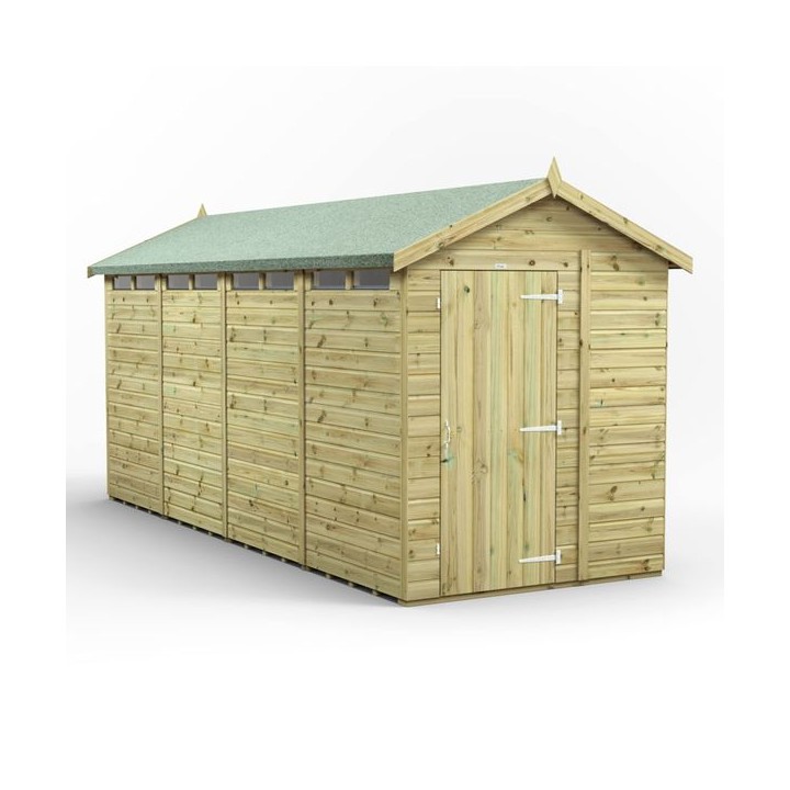 16x6 Premium Powersheds Security Apex