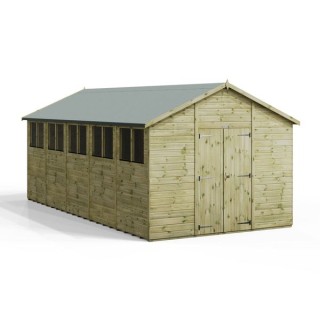 20x10 Premium Powersheds Apex Double Doors