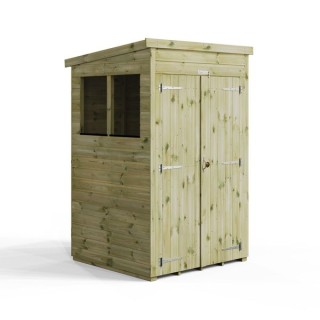 4x4 Premium Powersheds Pent Double Doors