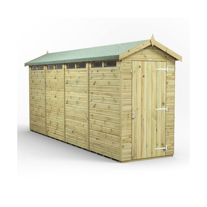 16x4 Premium Powersheds Security Apex