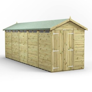 20x6 Premium Powersheds Security Apex Double Doors