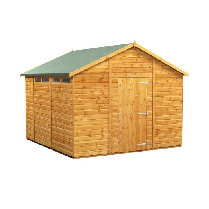 10 x 10 Power Apex Security Shed