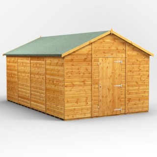 16 x 10 Power Apex Windowless Shed