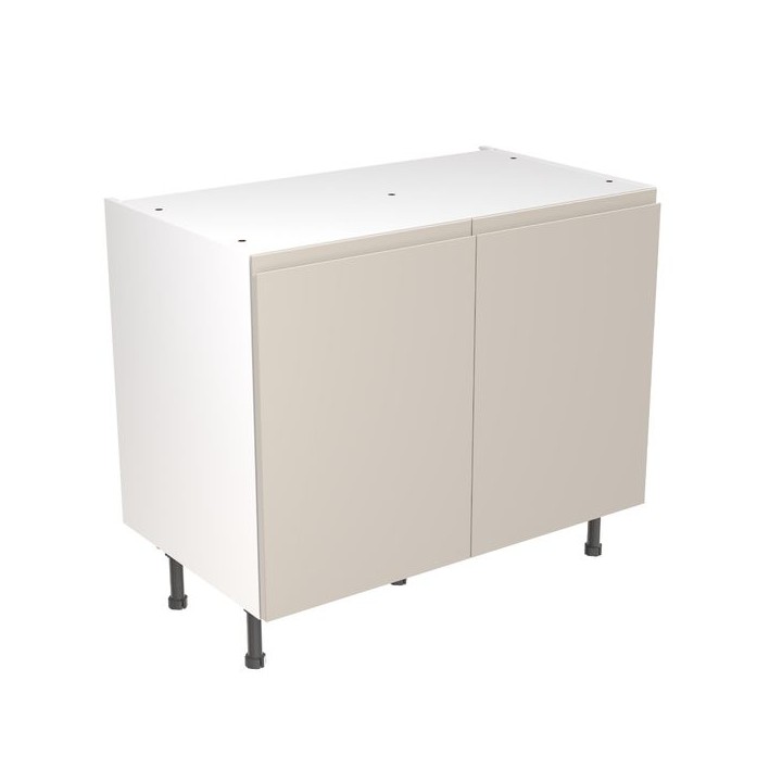 Flatpack Base Unit J-pull Super Gloss Light Grey 1000mm - FKKJ0208