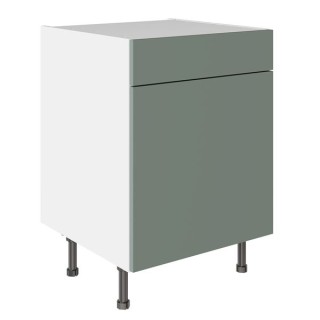 Flatpack 600 Drawerline Base Cabinet Slab Supermatt Agave Green