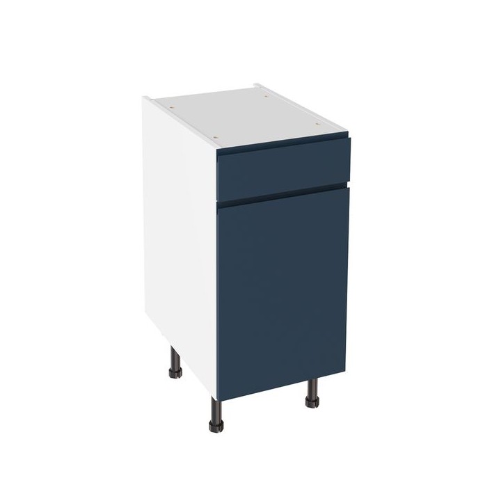 Flatpack 400 Drawerline Base Cabinet J-Pull Shaker Ultra Matt Indigo Blue