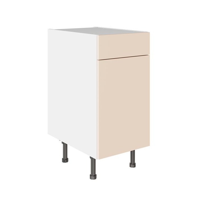 Flatpack 400 Drawerline Base Cabinet Slab Super Gloss Cashmere