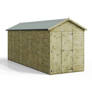 18x6 Premium Powersheds Apex No Windows Double Doors