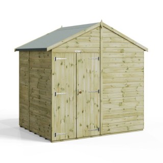 6x8 Premium Powersheds Apex No Windows Double Doors