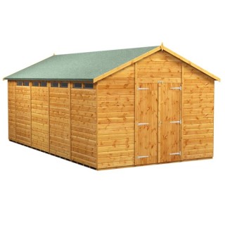 18 x 10 Power Apex Double Door Security Shed