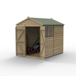 Beckwood 6x8 Apex Shed 2 Windows DoubleDoor Installed